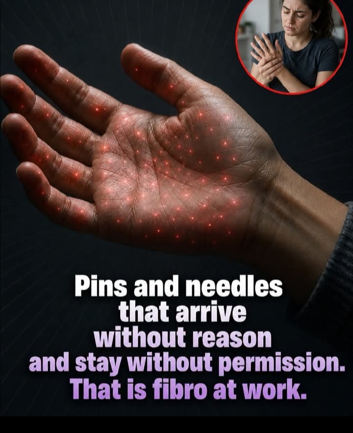 Pins and needles that arrive without reasons and stay without permission. That is fibro at work.